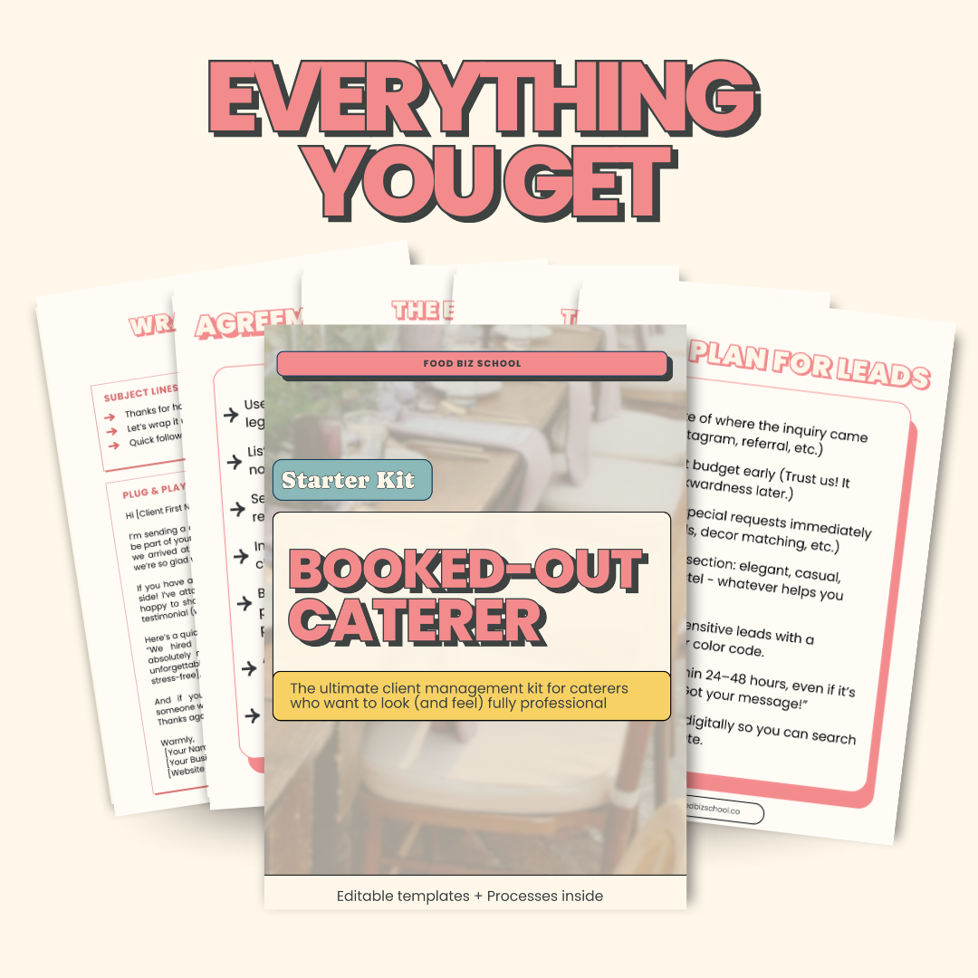 The Booked-Out Caterer Starter Kit + Templates