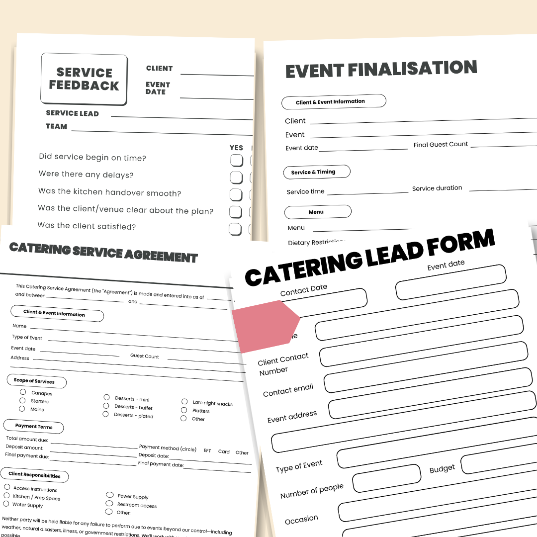 The Booked-Out Caterer Starter Kit + Templates