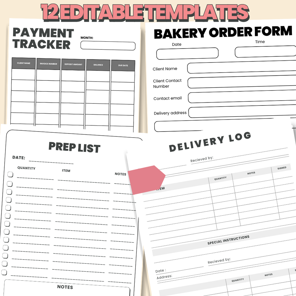 Home Bakery Starter Kit + Templates