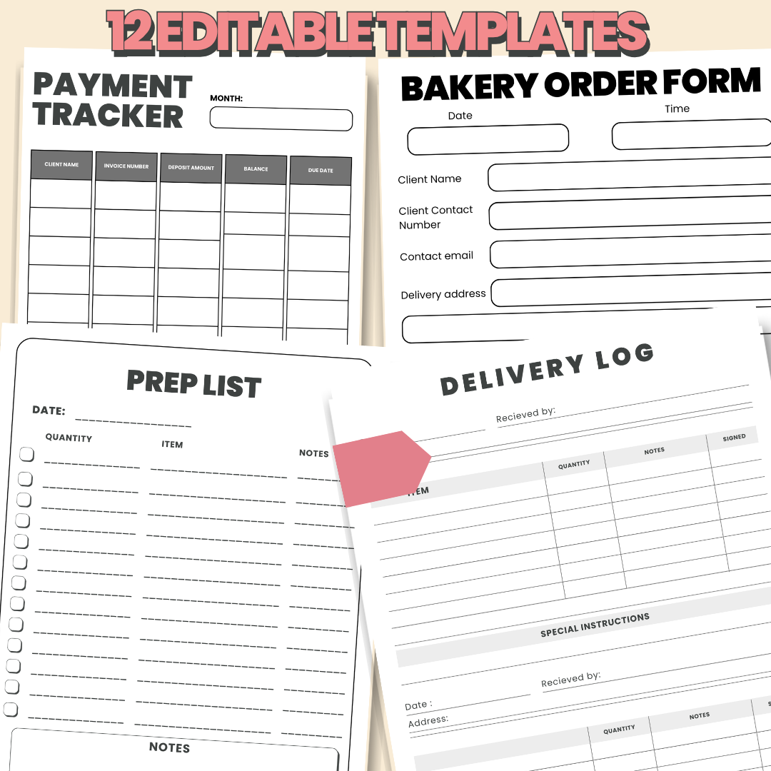 Home Bakery Starter Kit + Templates