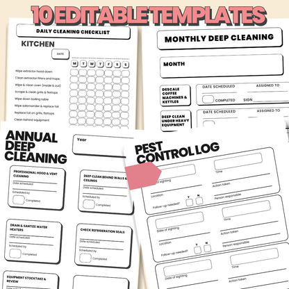 The Kitchen Cleaning Starter Kit + Templates