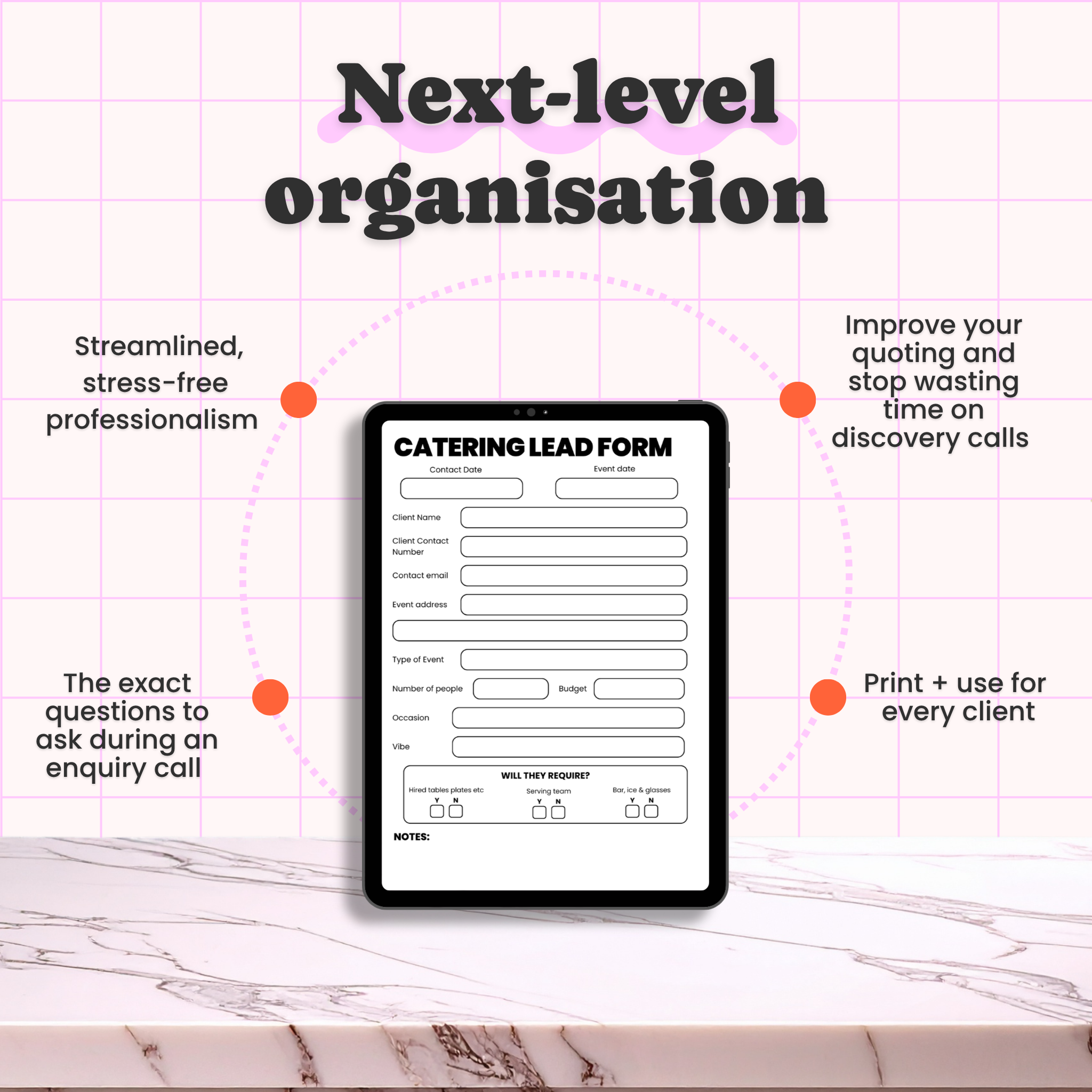 Catering Lead Call Form