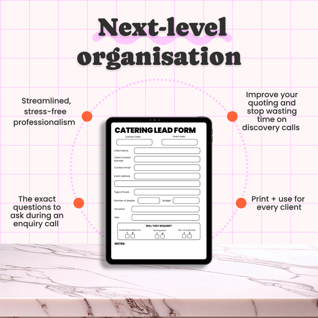 Catering Lead Call Form