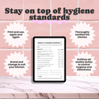 Weekly Cleaning Checklists - For Professional and Commercial Kitchens