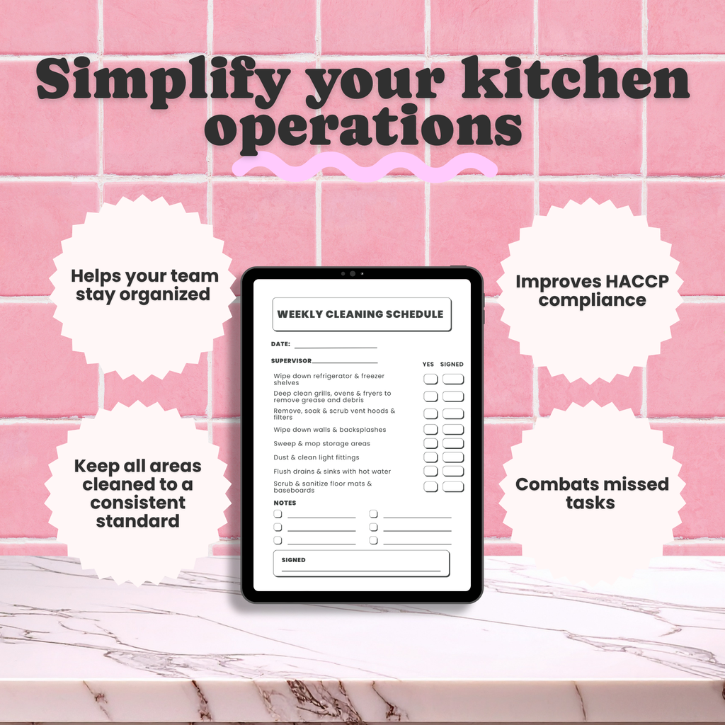 Deep Cleaning Checklists - Templates for Professional and Home Kitchens