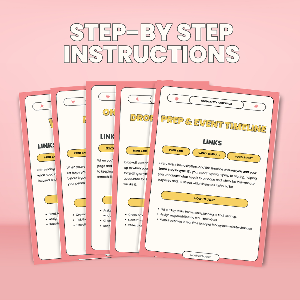 Catering Essentials Hack Pack + Templates Instructions