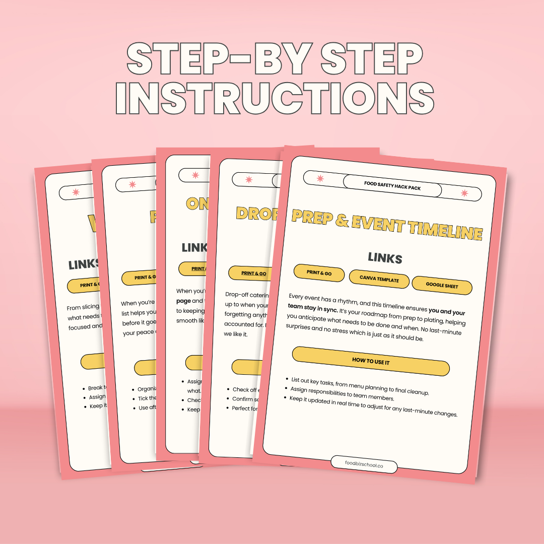 Catering Essentials Hack Pack + Templates Instructions