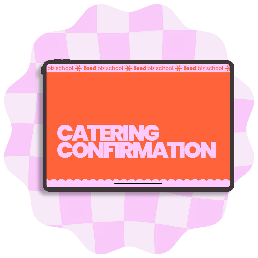 Catering Confirmation Form